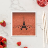 Serviette En Papier Orange Vintage (En situation)