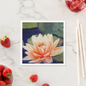 SERVIETTE EN PAPIER ORANGE WATER LIGENDE PAPIER NAPKINS (En situation)