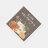 Serviette En Papier Orange White Citrouille Gold Parties scintillant T (Coin)