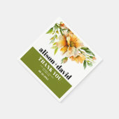 Serviette En Papier Orange yellow rhododendron flowers fall wedding (Coin)