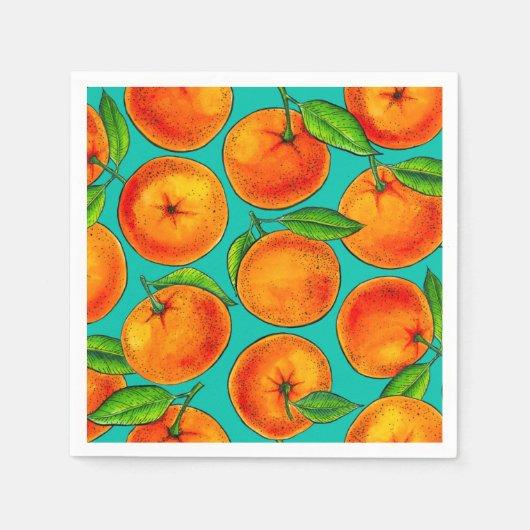 Serviette En Papier Oranges (Devant)