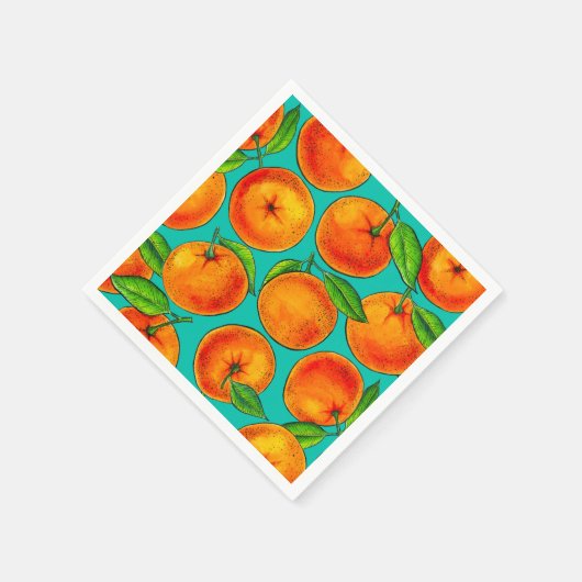 Serviette En Papier Oranges (Coin)