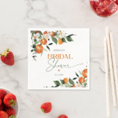 Serviette En Papier Oranges agrumes thème nuptiale douche (En situation)