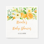 Serviette En Papier Oranges Citrus Baby Shower (Devant)