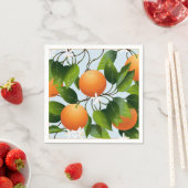 Serviette En Papier Oranges Citrus Fruit Cocktail Party (En situation)