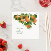 Serviette En Papier Oranges Citrus Fruit Cocktail Party Napkins (En situation)