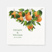 Serviette En Papier Oranges Citrus Fruit Cocktail Party Napkins (Devant)