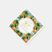 Serviette En Papier Oranges Citrus Fruit Floral Party (Coin)