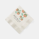 Serviette En Papier Oranges de Fêtes des mariées, main dessinée Botani (Coin)