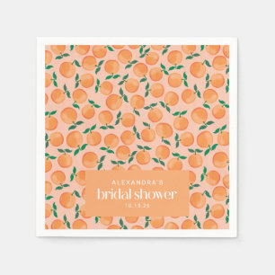 Serviette En Papier Oranges d'été Fruit Rose Fête de Mariage Personnal