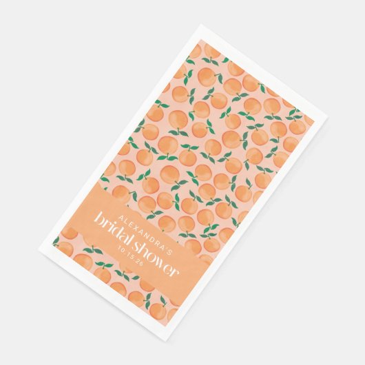 Serviette En Papier Oranges d'été Fruit Rose Fête de Mariage Personnal (Coin)