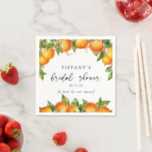 Serviette En Papier Oranges d'été moderne Fête des mariées agrumes