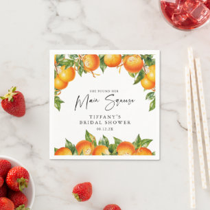 Serviette En Papier Oranges estivales modernes Fête des mariées Citrus