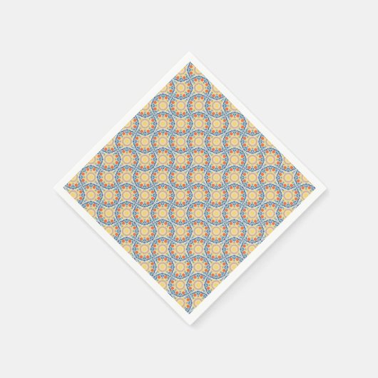 Serviette En Papier Oranges Et Citrons D'Été De La Mer Égée (Coin)