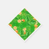 Serviette En Papier Oranges et feuilles tropicaux (Coin)