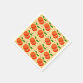Serviette En Papier Oranges et fleurs (Coin)