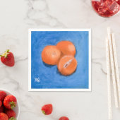 Serviette En Papier Oranges mandarines (En situation)