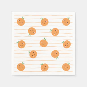 Serviette En Papier Oranges mignonnes Imprimer - Napkins