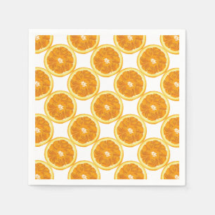 Serviette En Papier Oranges tranchées de fruits d'agrumes
