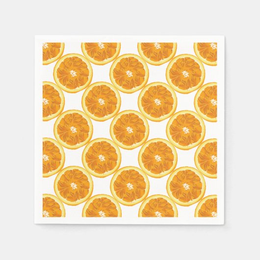 Serviette En Papier Oranges tranchées de fruits d'agrumes (Devant)