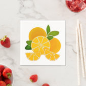 Serviette En Papier Oranges, tranches d'orange, agrumes (En situation)