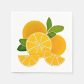 Serviette En Papier Oranges, tranches d'orange, agrumes (Devant)