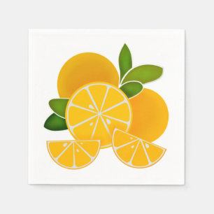 Serviette En Papier Oranges, tranches d'orange, agrumes