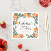 Serviette En Papier Oranges Twin Baby shower Papier Napkin (En situation)
