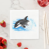 Serviette En Papier Orca Breaching (En situation)