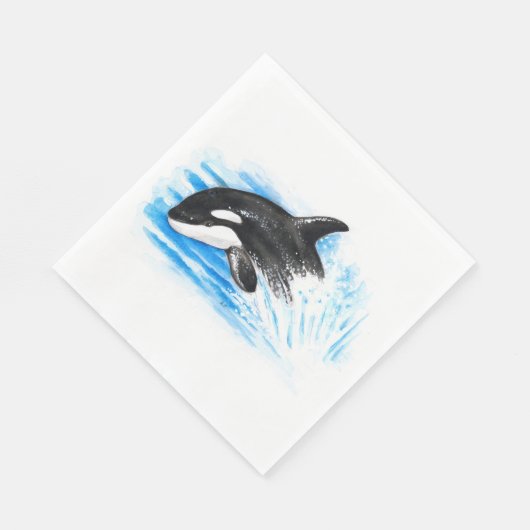 Serviette En Papier Orca Breaching (Coin)