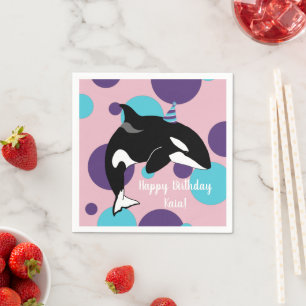 Serviette En Papier Orca Killer Whale Anniversaire