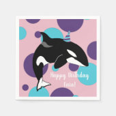 Serviette En Papier Orca Killer Whale Anniversaire (Devant)