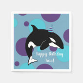 Serviette En Papier Orca Killer Whale Anniversaire (Devant)