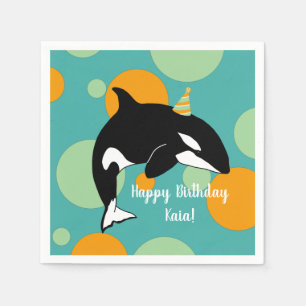 Serviette En Papier Orca Killer Whale Anniversaire