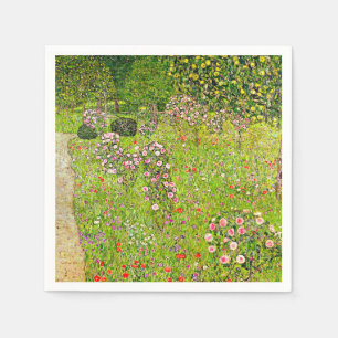 Serviette En Papier Orchard Gustav Klimt avec Rose