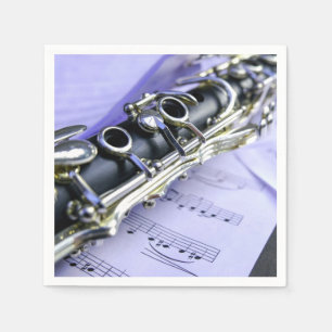 Serviette En Papier Orchestre de musique Clarinet Sheet