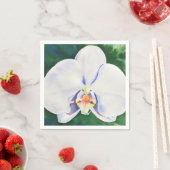 Serviette En Papier Orchidée blanche (En situation)