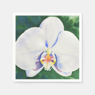 Serviette En Papier Orchidée blanche