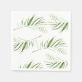 Serviette En Papier Orchidée blanche | Élégante Fête des mariées tropi (Devant)