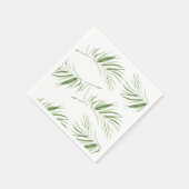 Serviette En Papier Orchidée blanche | Élégante Fête des mariées tropi (Coin)