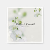 Serviette En Papier Orchidée douce et élégante (Devant)