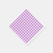 Serviette En Papier Orchidée Gingham Classique Violet (Coin)
