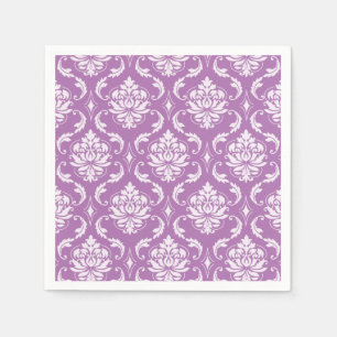 Serviette En Papier Orchidée rayonnante modèle classique Damas