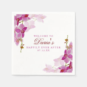 Serviette En Papier Orchidée tropicale