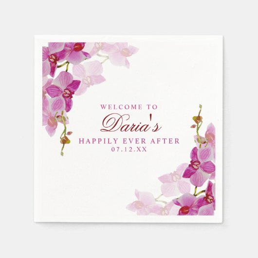 Serviette En Papier Orchidée tropicale (Devant)
