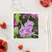 Serviette En Papier Orchidées (En situation)