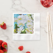 Serviette En Papier Orchidées blanches (En situation)