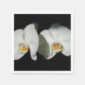 Serviette En Papier Orchidées blanches élégantes, photo à fleurs tropi (Devant)