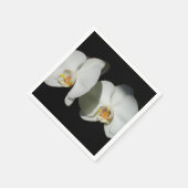 Serviette En Papier Orchidées blanches élégantes, photo à fleurs tropi (Coin)