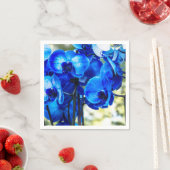 Serviette En Papier Orchidées bleues (En situation)